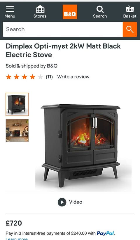 Electric log burner