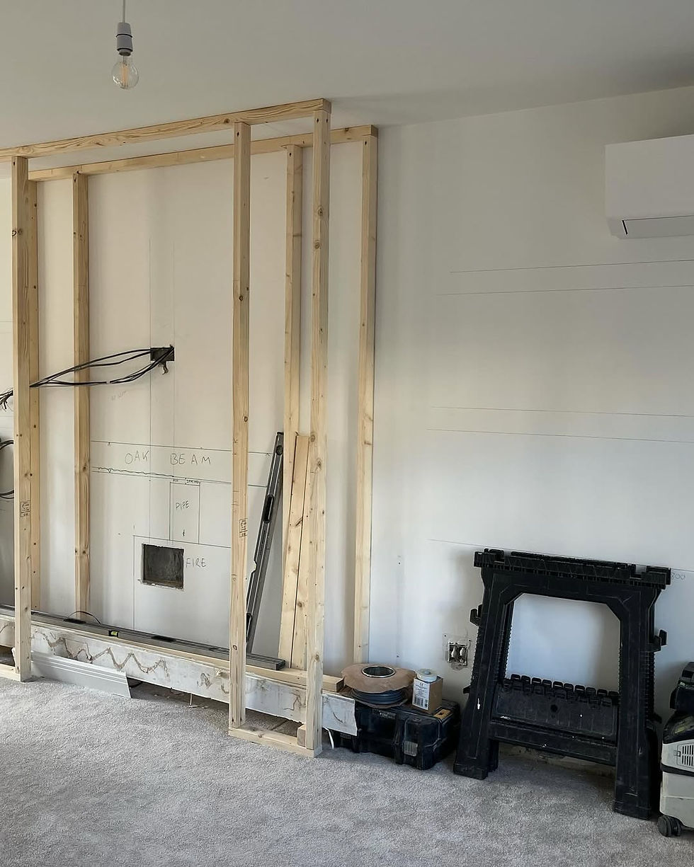 Framing the new chimney breast