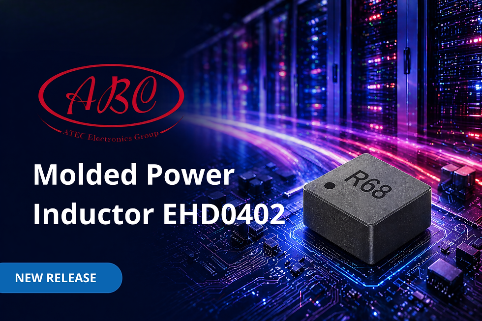 EHD0402 power inductor on electronic circuit board for DDR5 server and data center applications