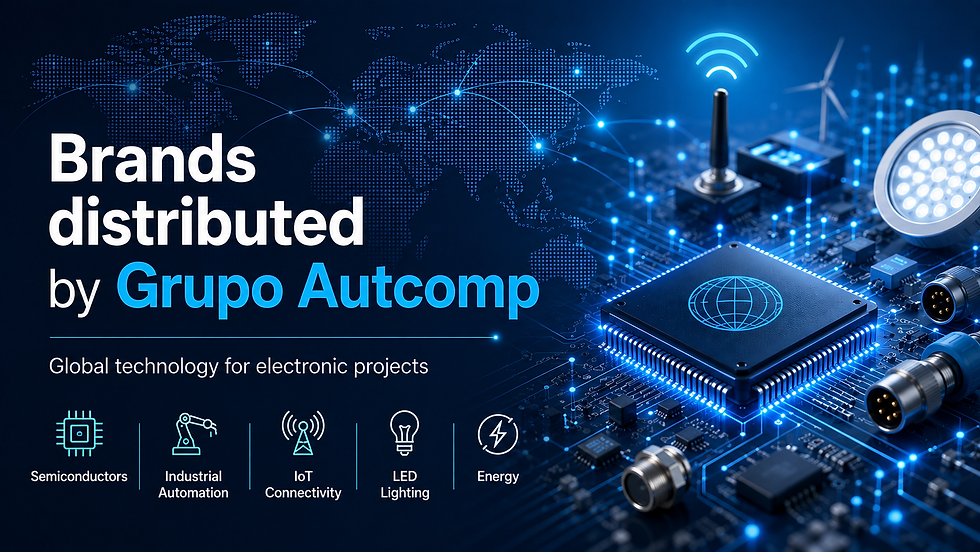 Electronic components distributor: discover the brands distributed by Grupo Autcomp