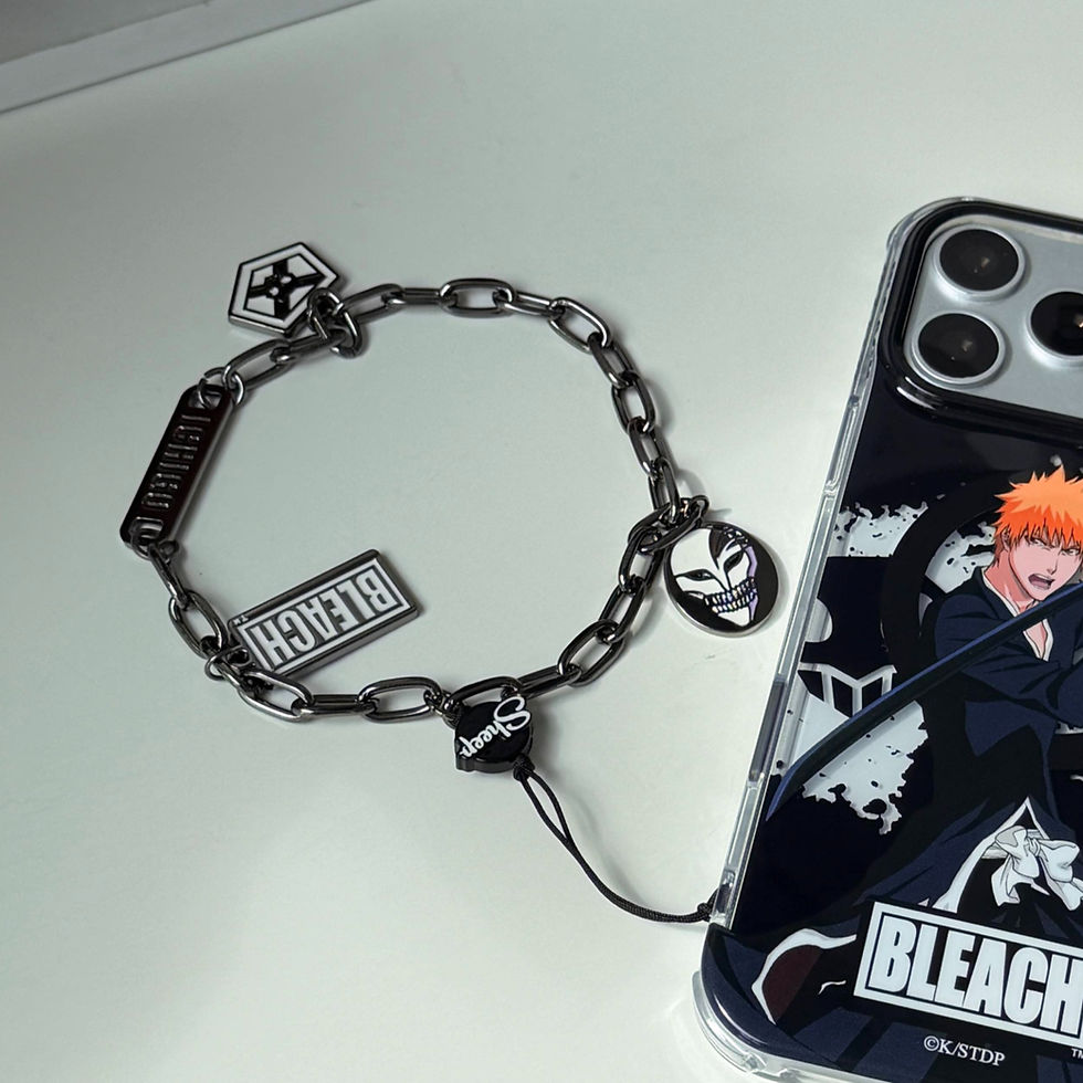 สายห้อย มือถือ Phone Charm BLEACH บลีช เทพมรณะ ลิขสิทธิ์แท้ Ichigo อิจิโกะ ลายเท่ ๆ สีดำ เคส Case iPhone ไอโฟน