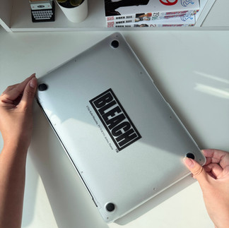 เคส macbook case bleach เทพมรณะ บลีช อนิเมะ สีดำ เท่ๆ air pro ใส ด้าน แมคบุ๊ค แอร์ โปร บาง น้ำหนักเบา พร้อมส่ง ยมทูต ichigo อิจิโกะ