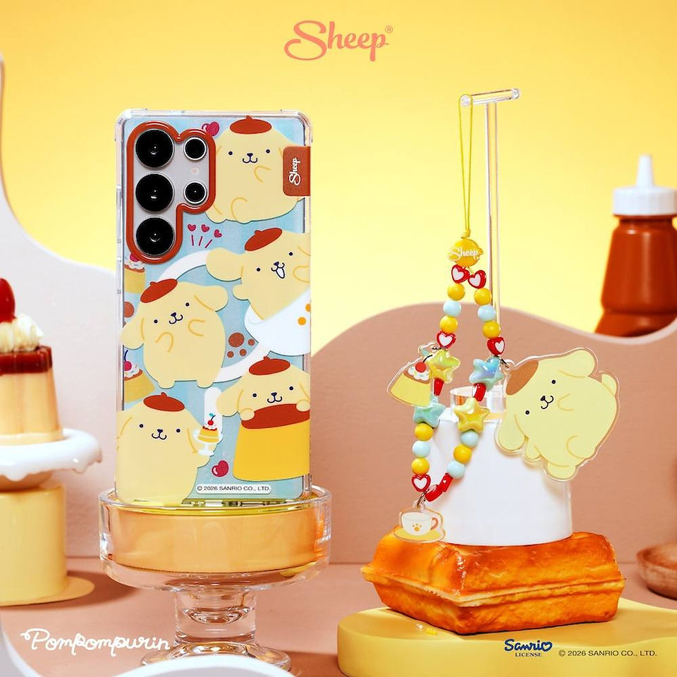 sheep เคส samsung case s23 s24 s25 s26 ultra pompompurin ปอมปอมปุริน เคสแถมพวงกุญแจ keychain สายห้อยมือถือ