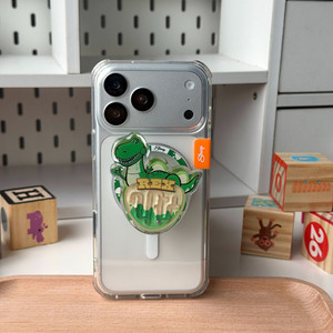 Phone Grip Toy Story 5 ที่แปะมือถือ Rex เร็กซ์ ของเล่น ลิขสิทธิ์แท้ Disney Pixar ดิสนีย์ ทอย สตอรี่ Accessories magsafe แม่เหล็ก ของสะสม น่ารัก เคส case สี น้ำตาล เขียว
