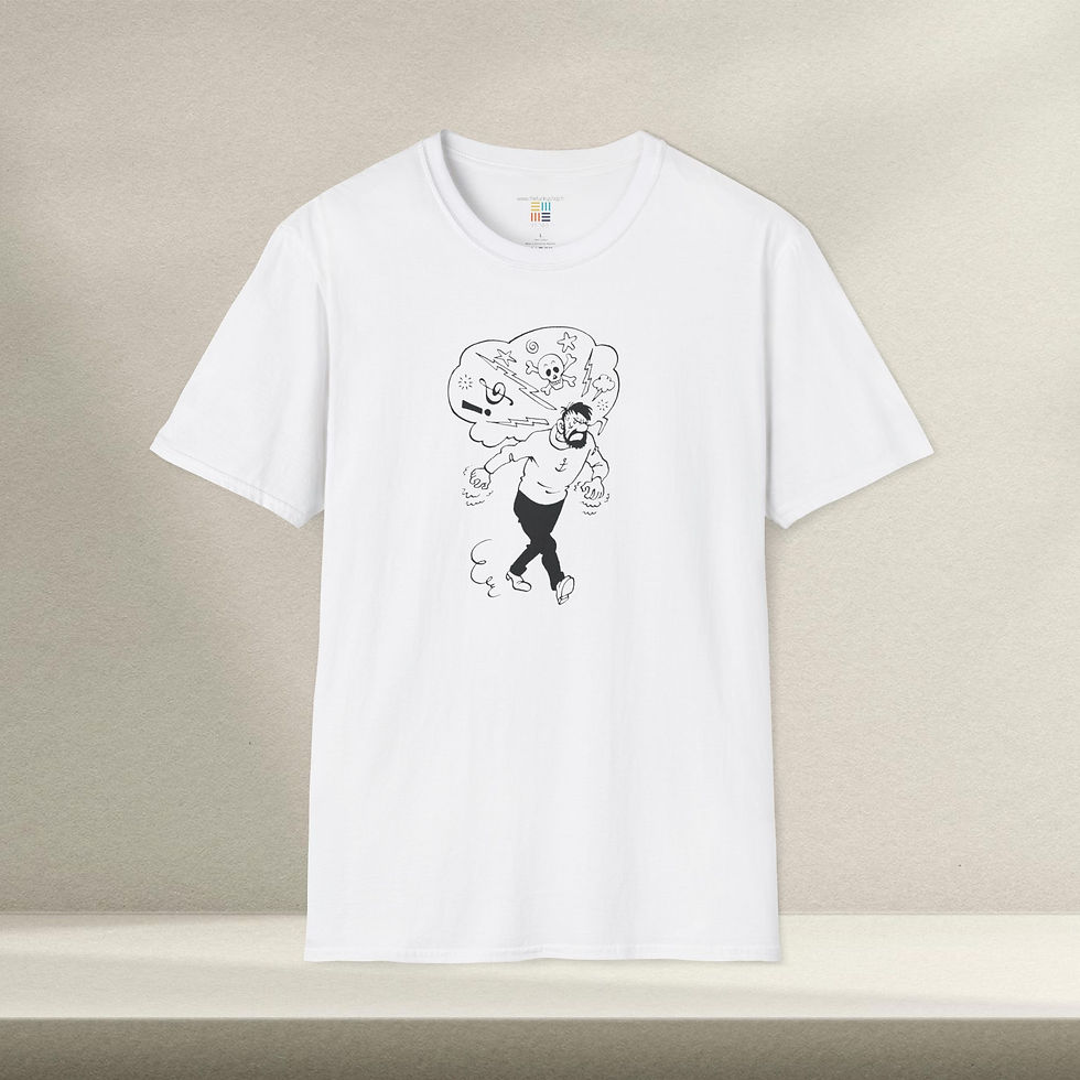 T-shirt minimaliste avec Capitaine Haddock de Tintin en colère et ses insultes, en 100% coton, unisexe, confortable