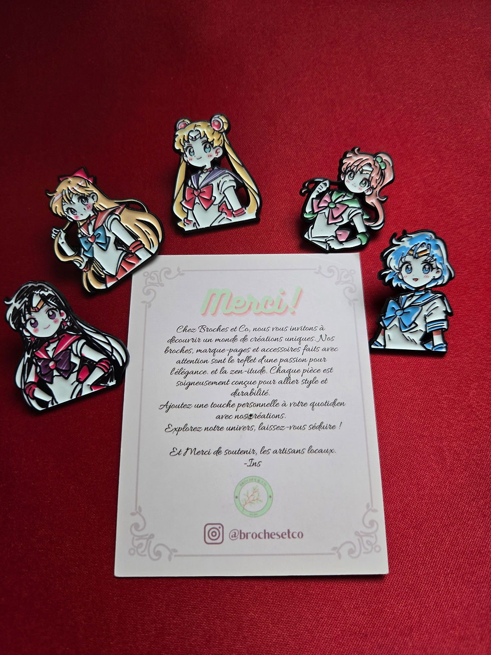 Miniature : 5 broches Sailor Moon