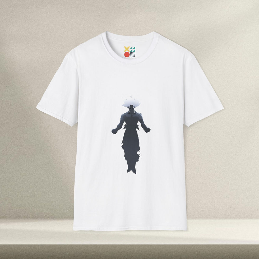 T-shirt minimaliste Sangoku Ultra Instinct, 100% coton, style streetwear, unisexe, durable et confortable.