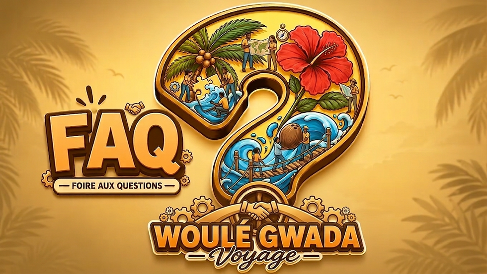Image pour annoncer la FAQ team building Woulé Gwada