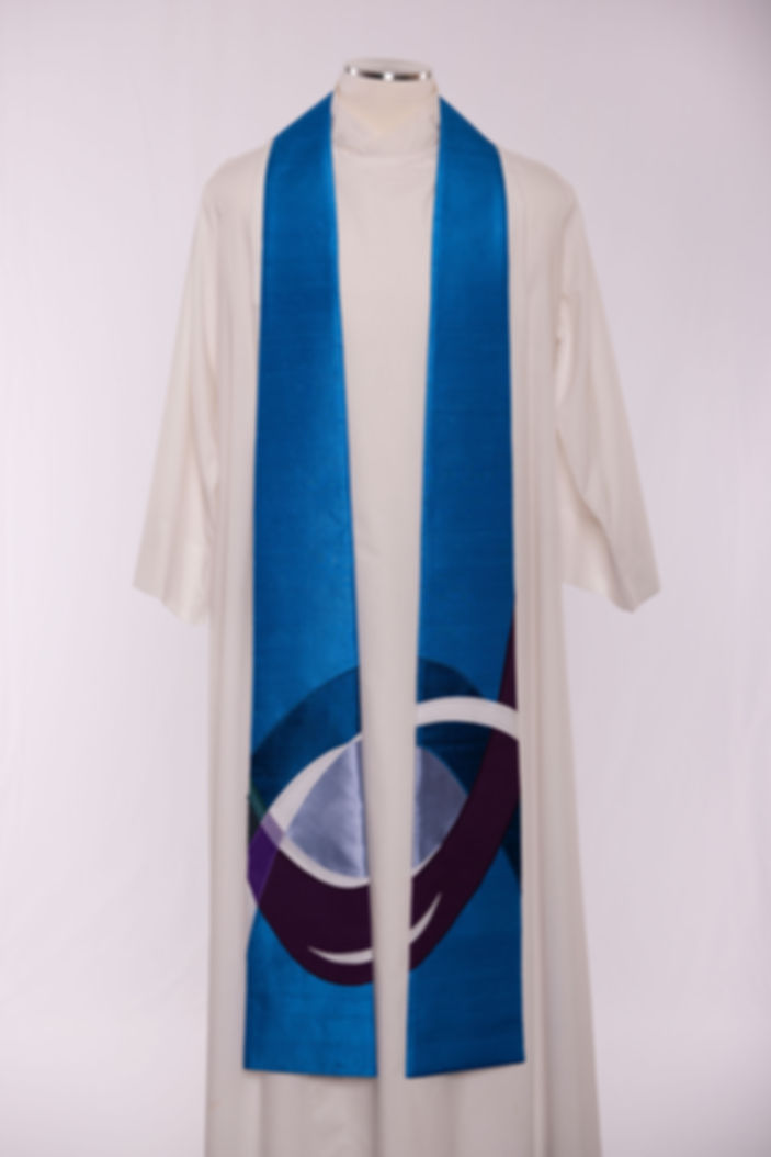 En Christo - BLUE Clergy Stole for Advent