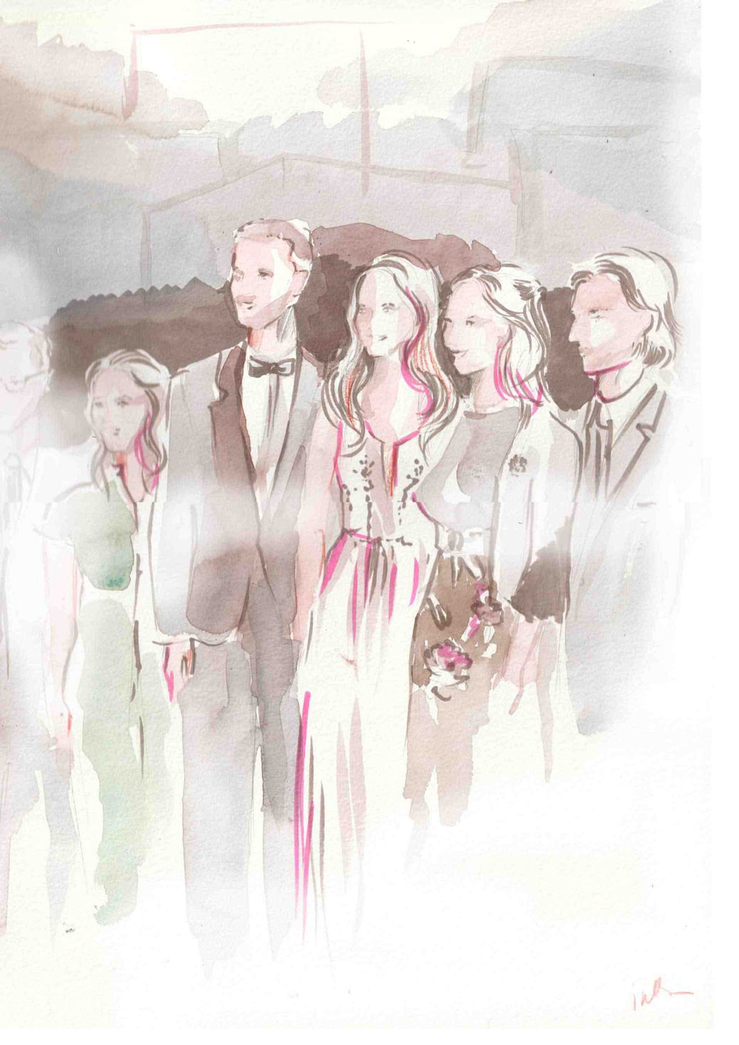 Illustration von Inha Barsukova Hochzeit