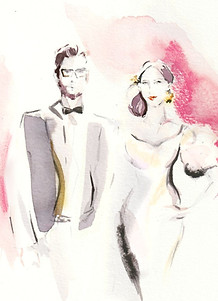 Illustration Paar Mann und Frau
