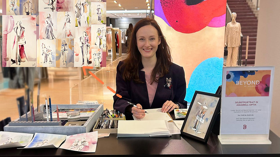 Inha Barsukova, Fashion Illustration für Breuninger, in Kooperation mit FLOOX
