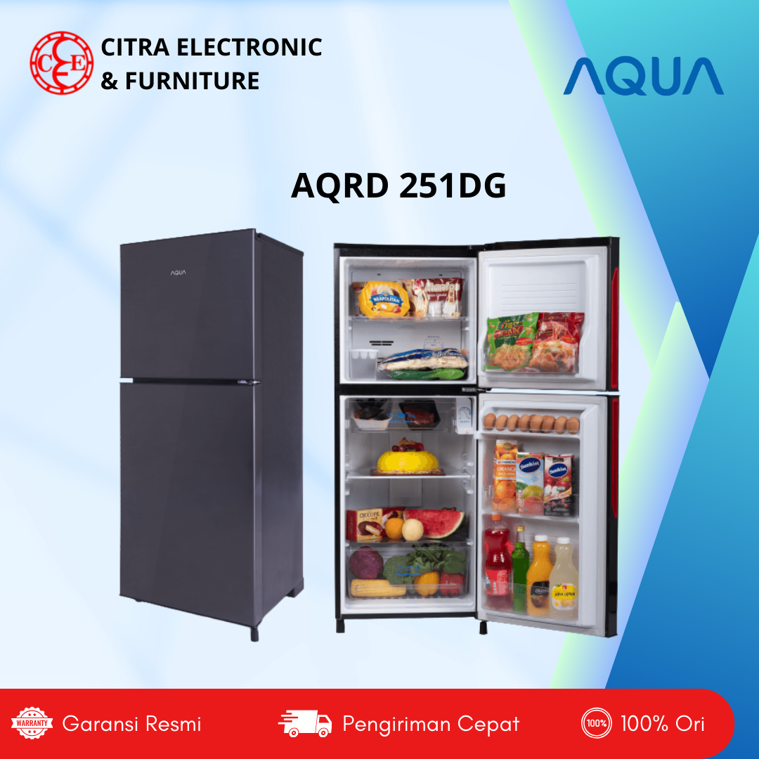 KULKAS AQUA 2 PINTU AQRD 251 DG