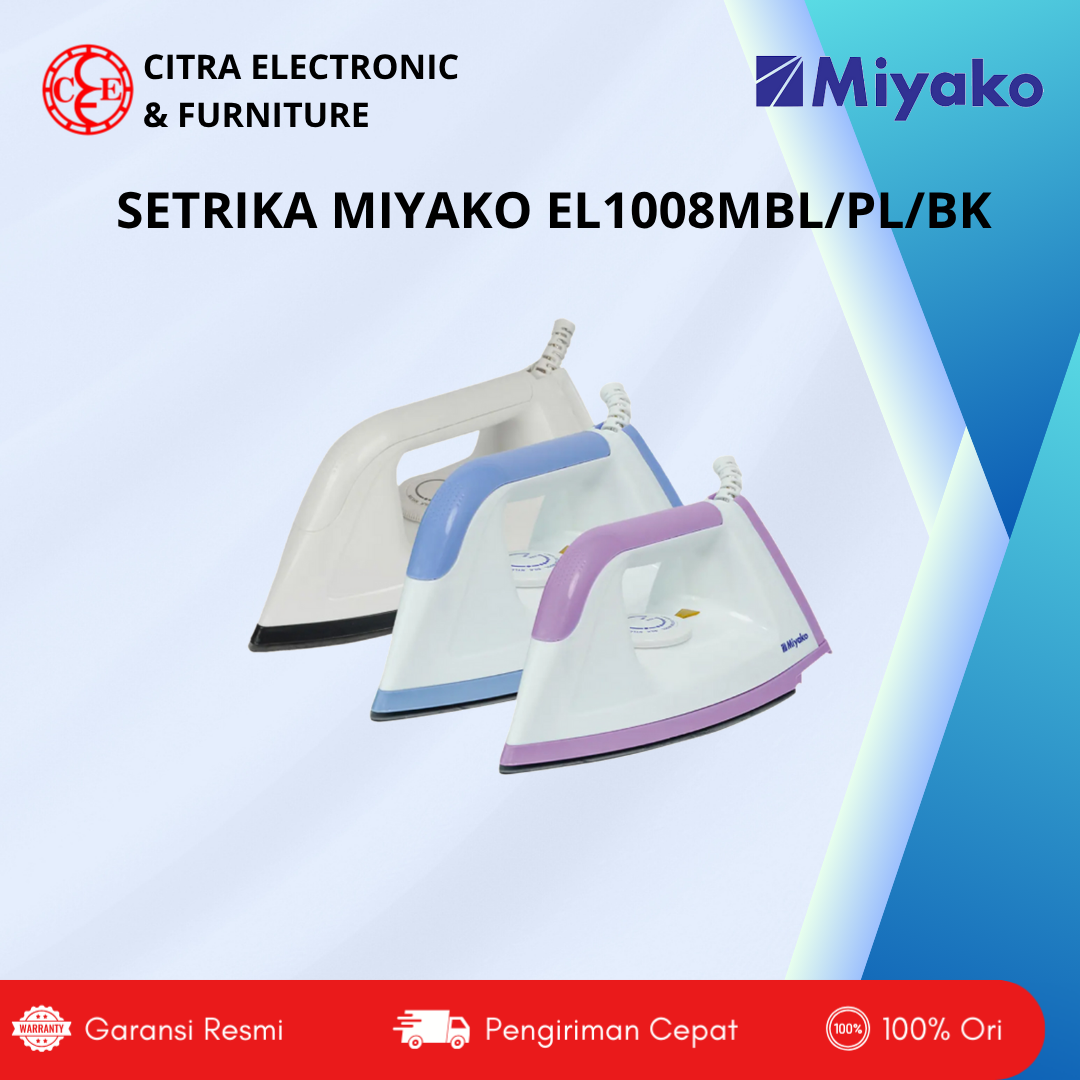 SETRIKA MIYAKO EL1008MBL/PL/BK