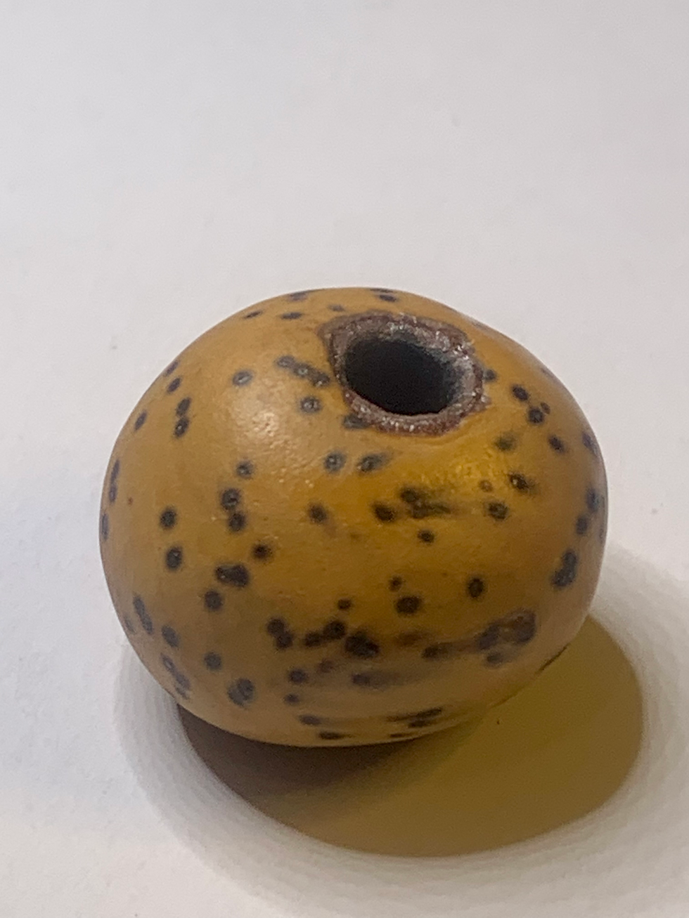 Thumbnail: Ceramic Bead - Gold - Ochre -Black 