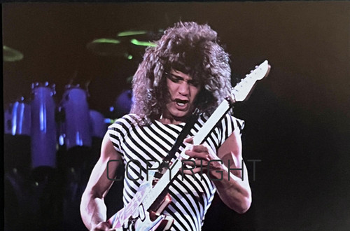 入手困難！？VAN HALEN 迷彩柄ジャケット 1984 復刻版 Van Halen 1980 Eddie Orig Frankenstein guitar 27x37 - 2/20
