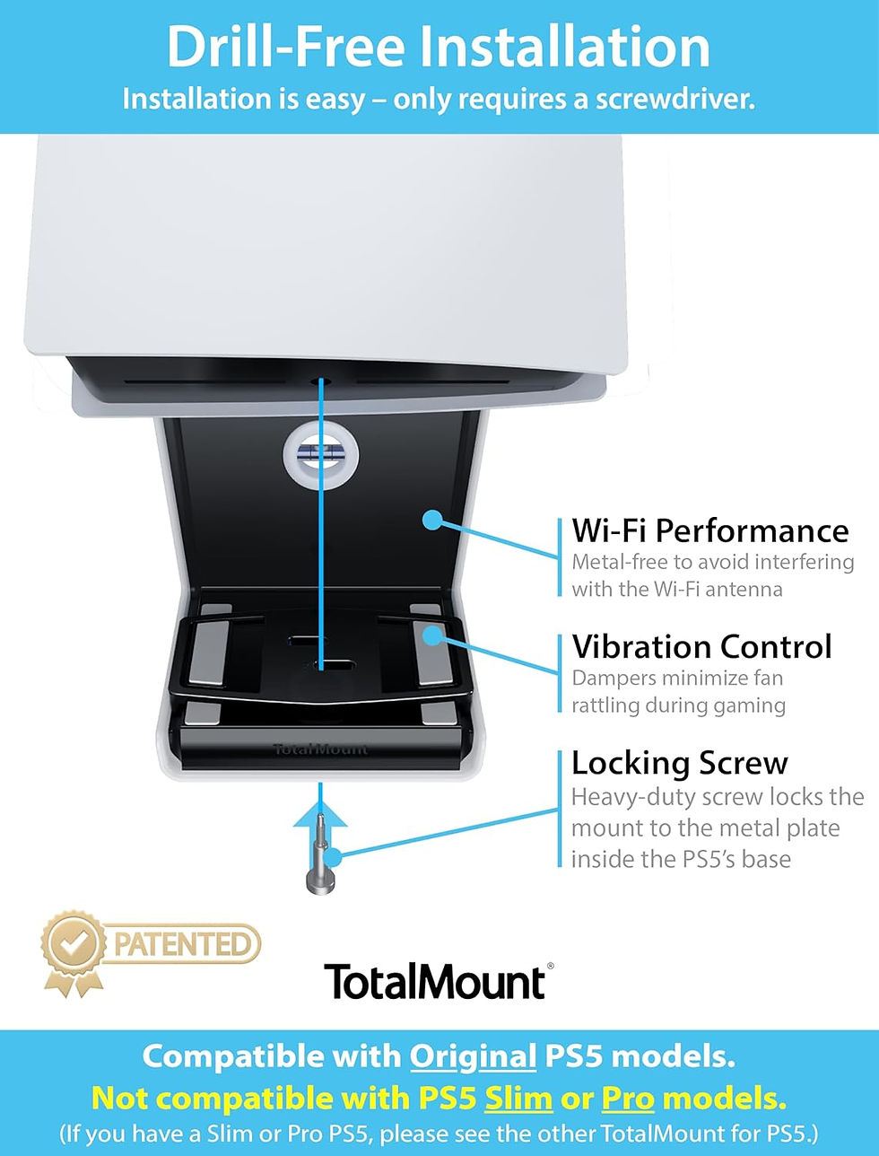 Thumbnail: TotalMount Original Mount for Original PS5 Models