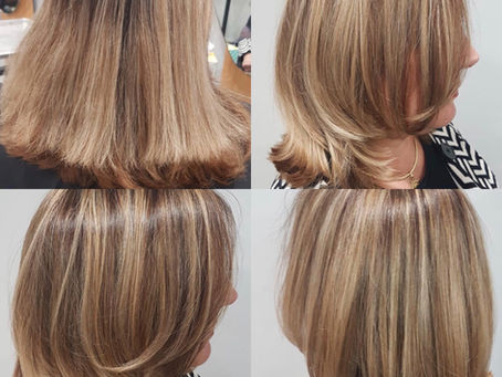 HELLO NEW HAIR! Before And After By, Hanro! Give Us A Call Today For Your Next Transformation! #292-