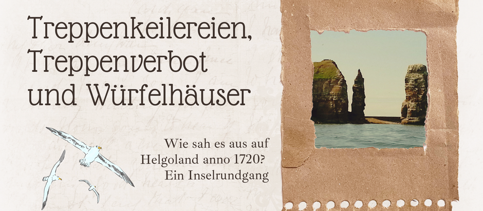 Möwen fliegen. Das Foto zeigt die Lange Anna und die Kurze Anna