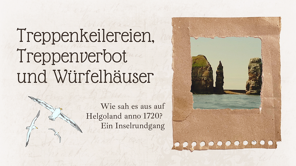 Möwen fliegen. Das Foto zeigt die Lange Anna und die Kurze Anna