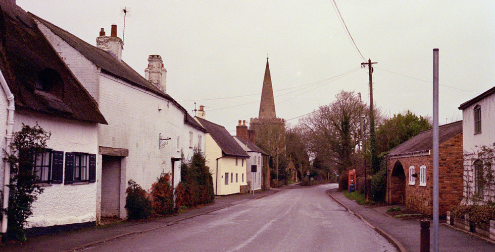 Wintry shot of Houghton in the Hill village