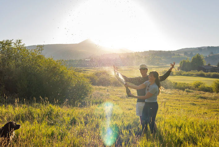 big sky engagement lone peak engagement surprise proposal