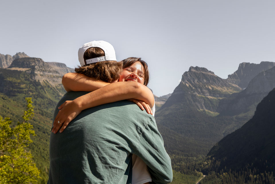 big sky montana engagement photos glacier national park destination engagement