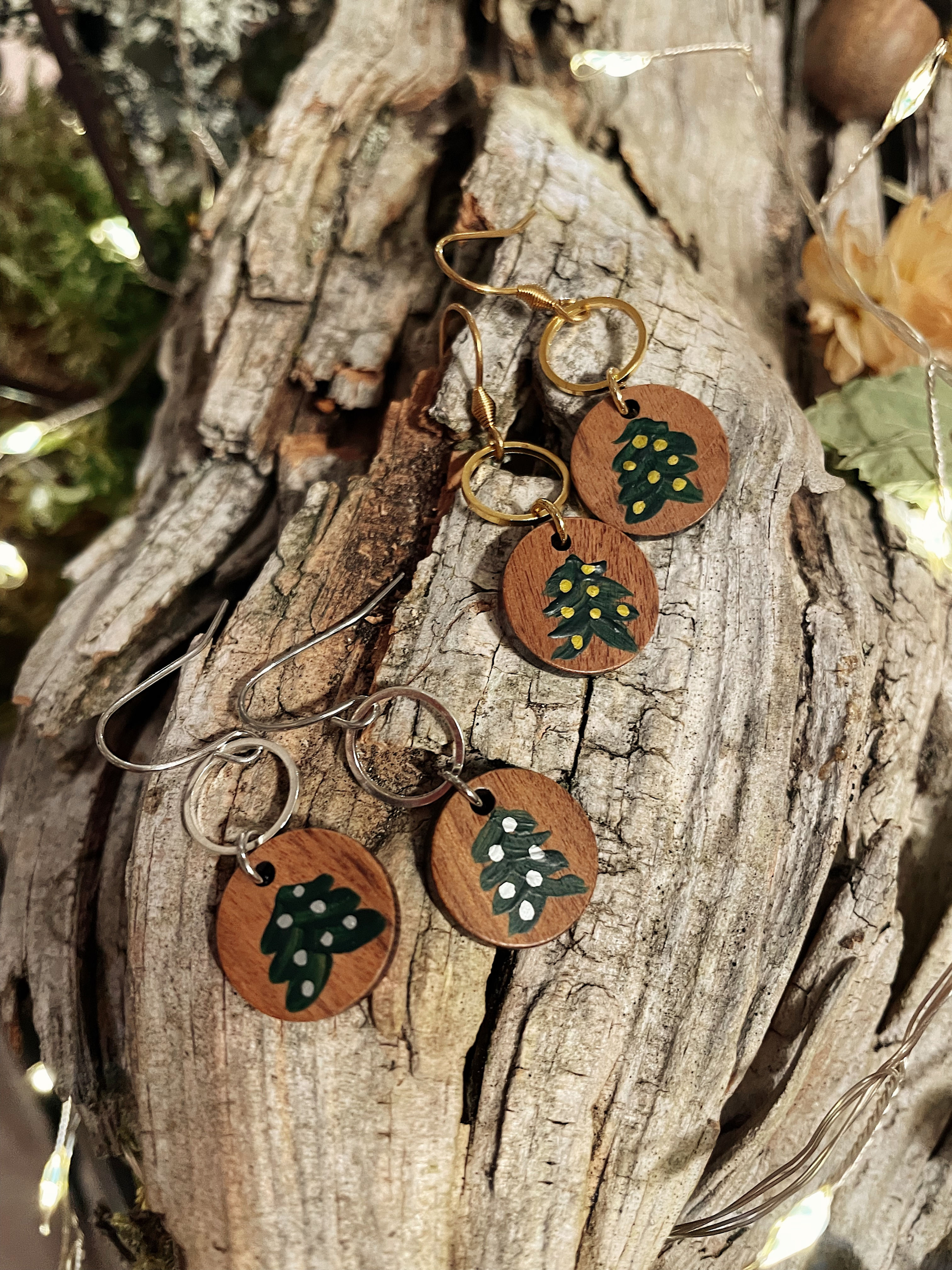 Örhängen Jul/Nyårsgranar