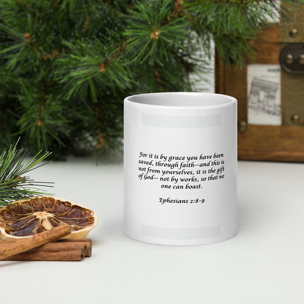 Thumbnail: Saved by Grace White glossy mug