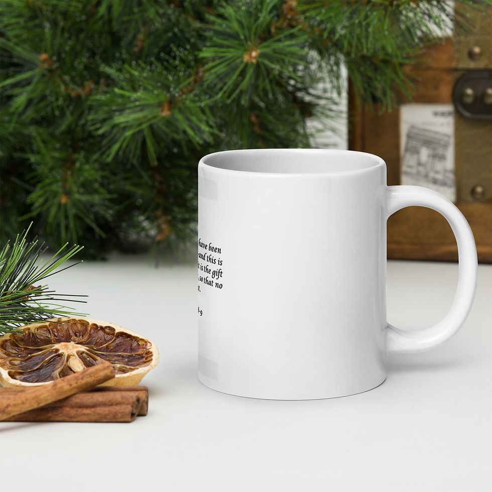 Thumbnail: Saved by Grace White glossy mug