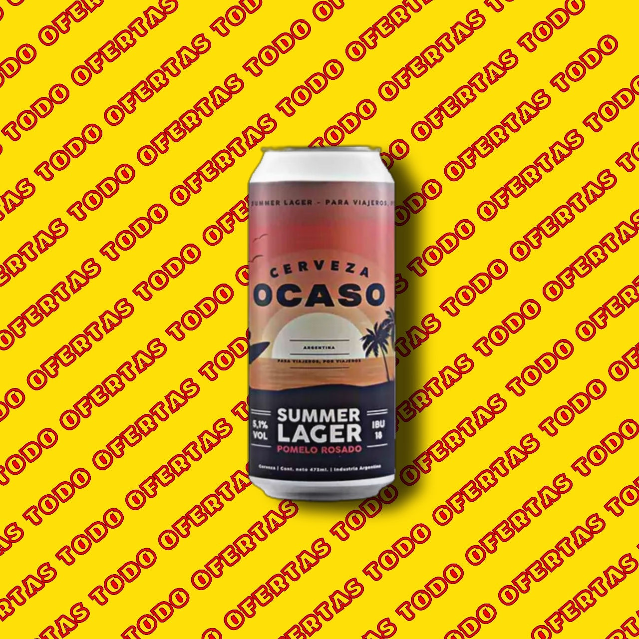 Ocaso cerveza summer lager 473ml pack X6u