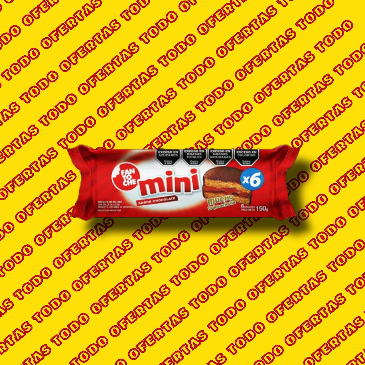 Fantoche mini alfajor negro X6u 150g