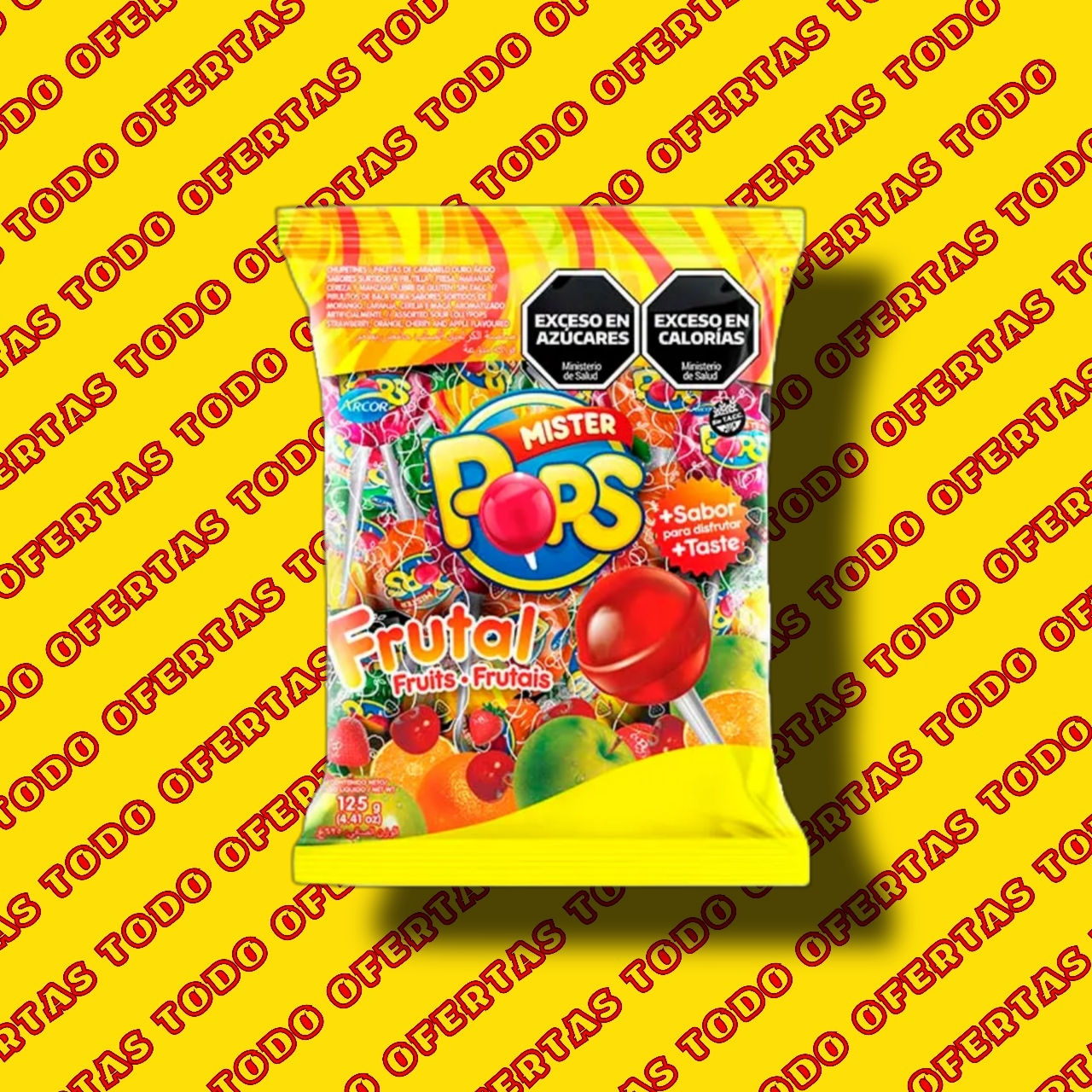 Mister pop frutal x50u 625g