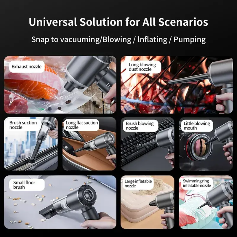 Thumbnail: Portable Cordless Car Vacuum Cleaner – Powerful Brushless Suction