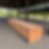 Long wooden storage box in warehouse