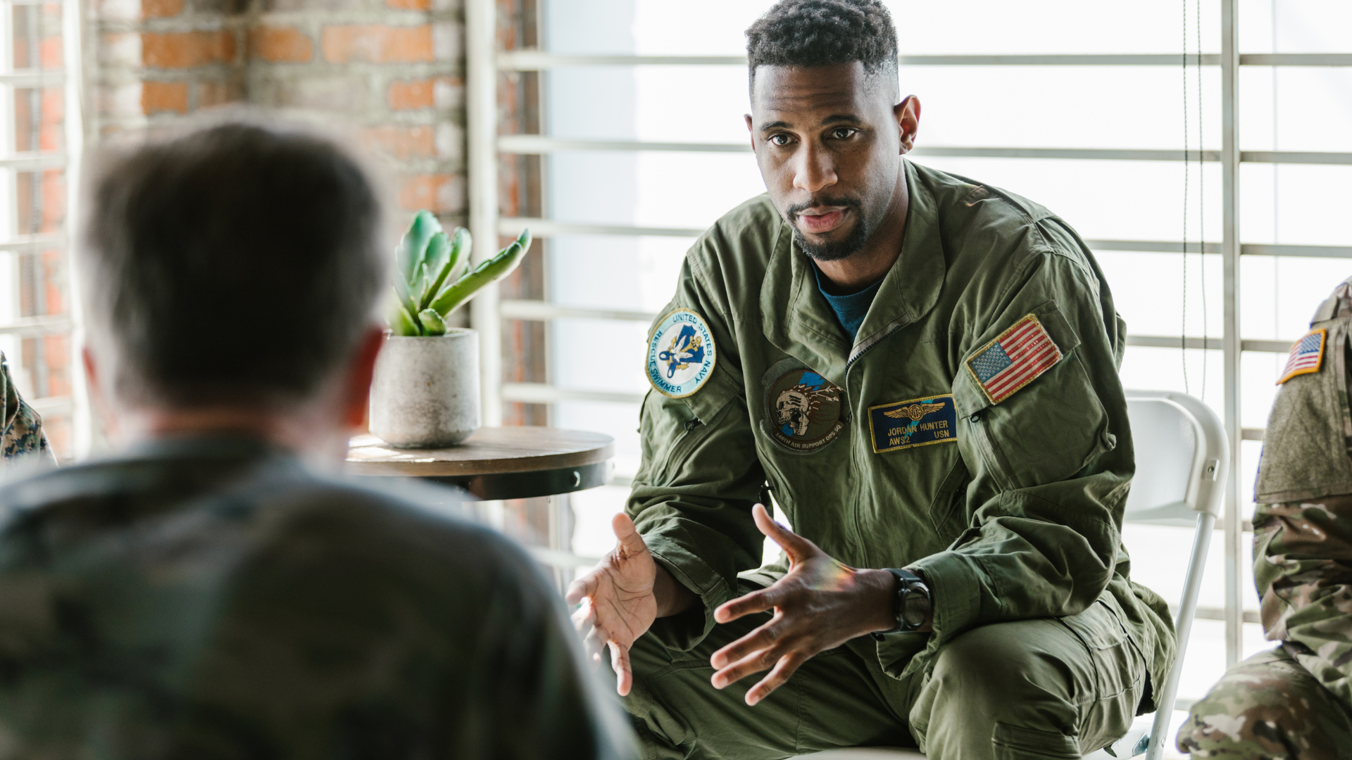 veteran soldier speaking