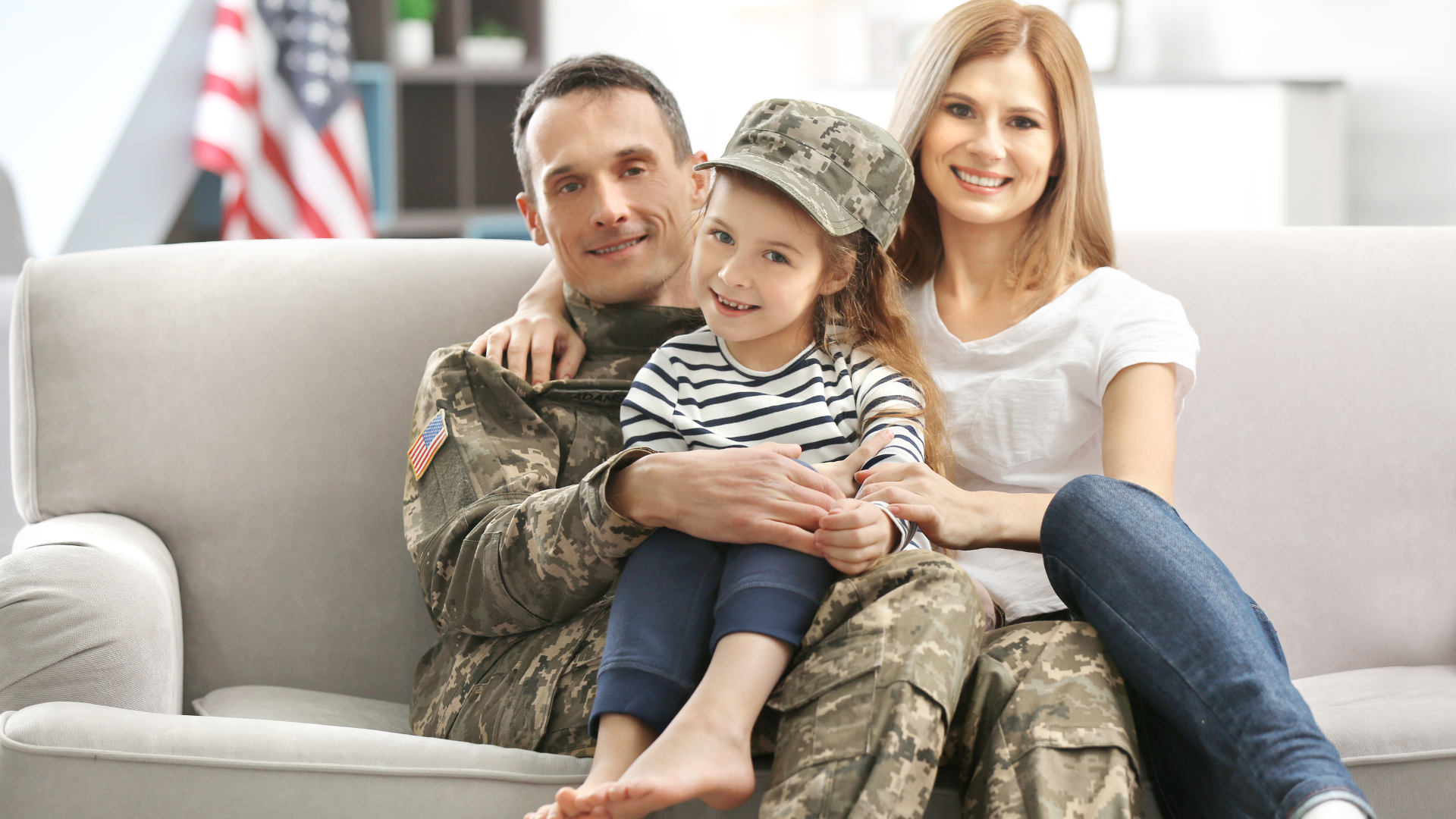 veteran with family