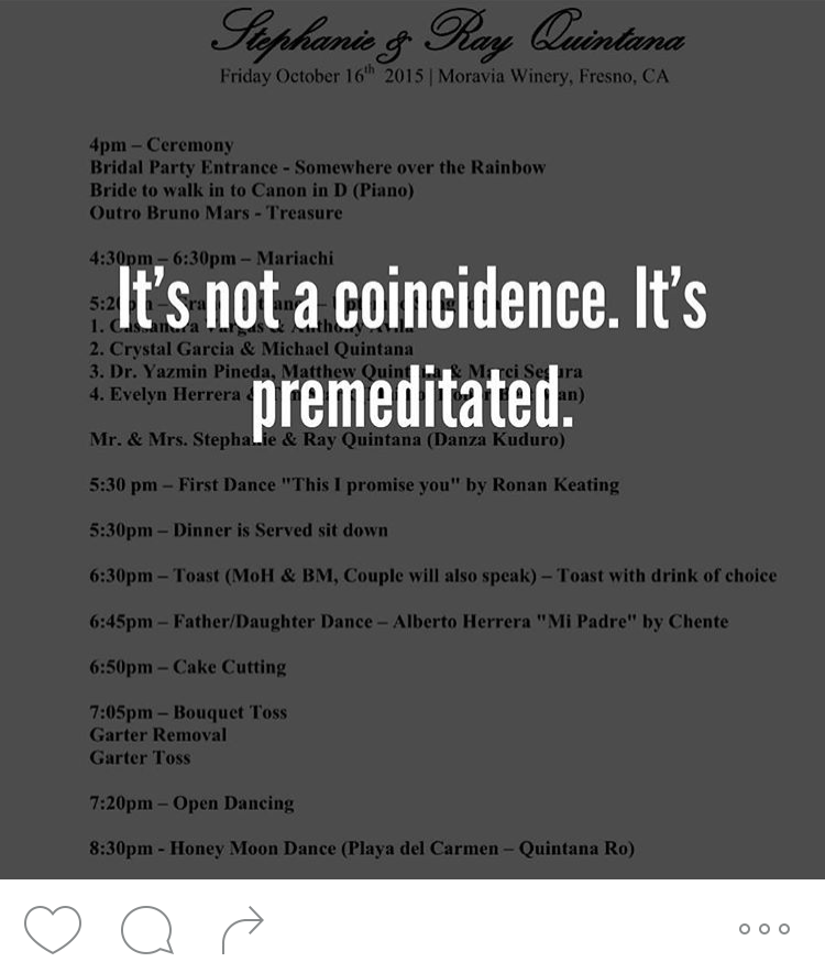 Agenda for Weddings