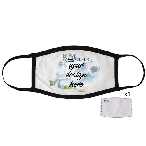 Custom Non-Medical Face Mask With Filter and Nose Wire