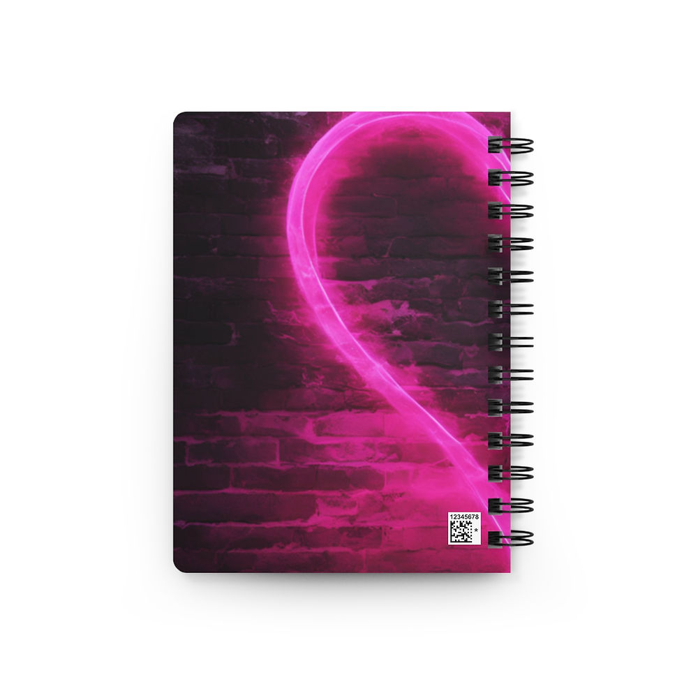Thumbnail: Neon Heart Spiral Bound Journal - Inspirational Notebook for Creative Minds