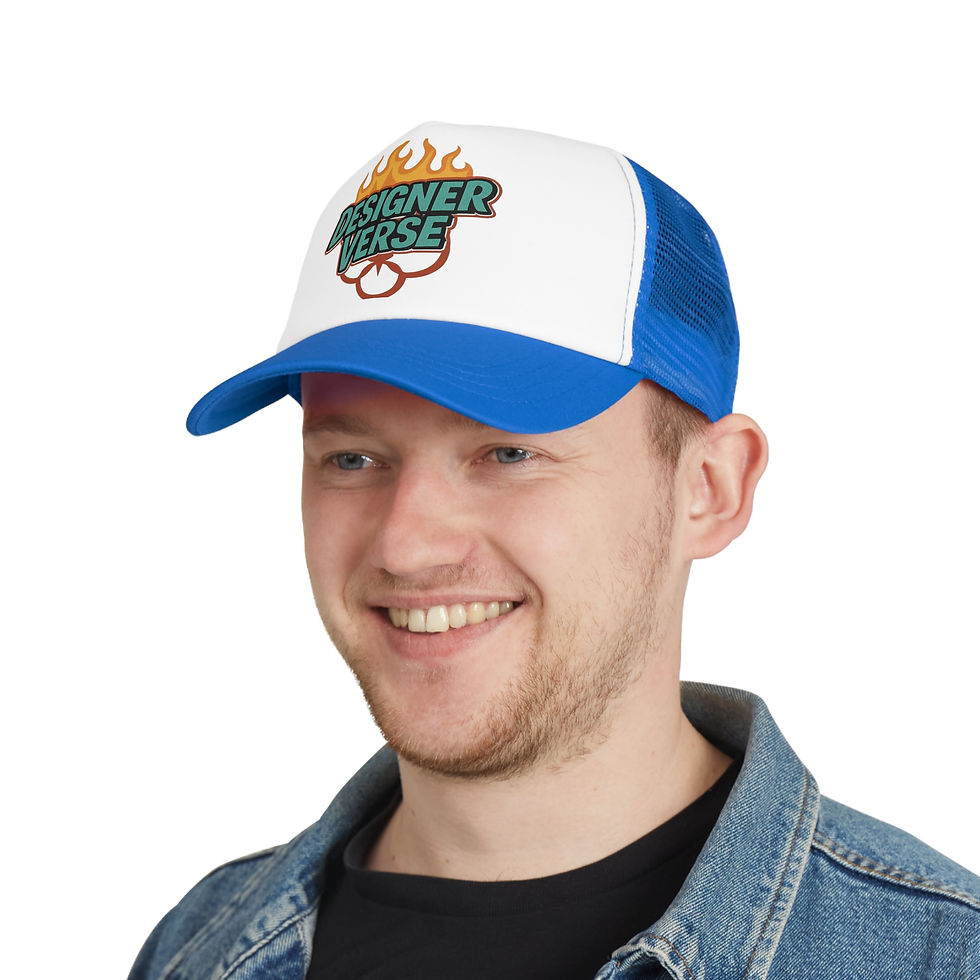 Thumbnail: Trendy Mesh Cap with Designer Verse Logo | Stylish Hat for Fashion Enthusiasts