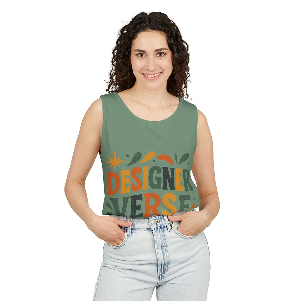 Thumbnail: Unisex Tank Top, Casual Summer Wear, Gift for Creatives,Trendy Beach Apparel