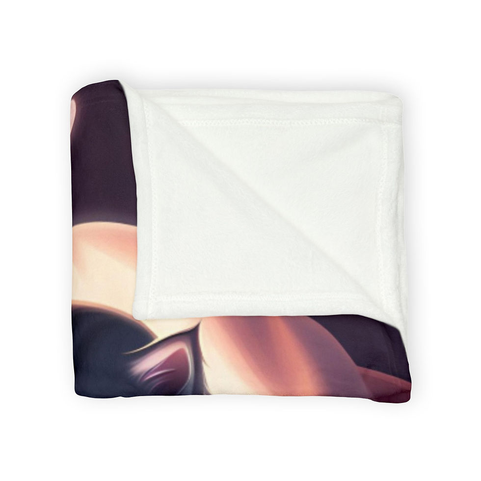Thumbnail: Cuddly Cat Love Soft Polyester Blanket - Warm Snuggles for Cat Lovers