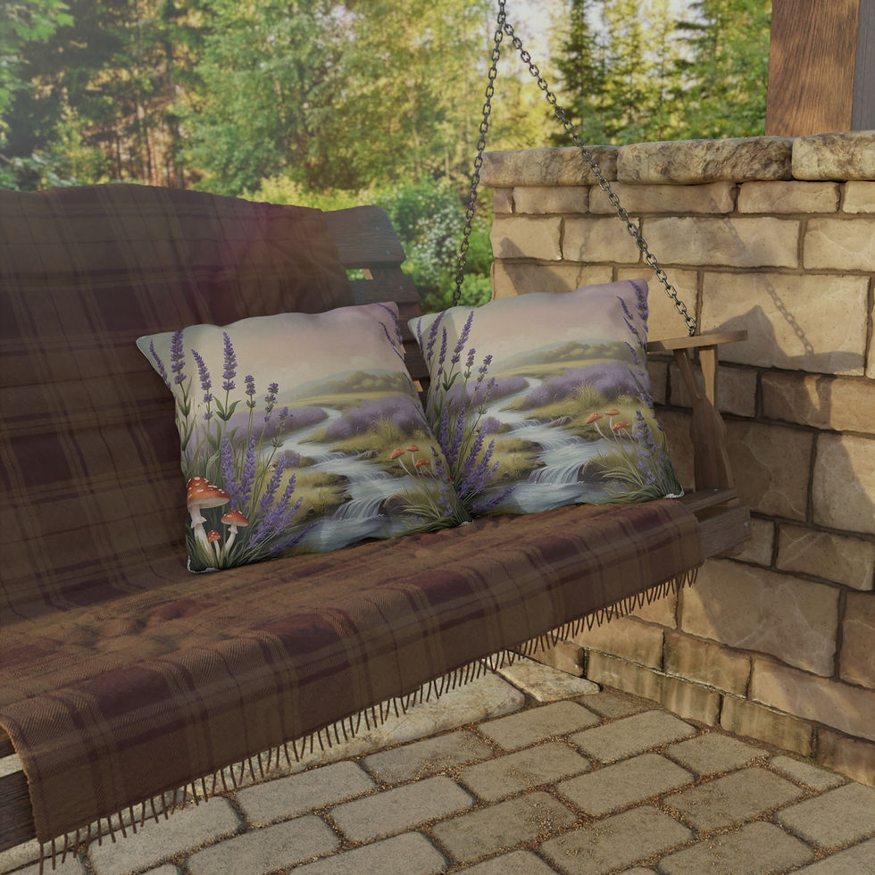 Thumbnail: Nature-Inspired Outdoor Pillow – Floral Lavender Design for Garden & Comfort