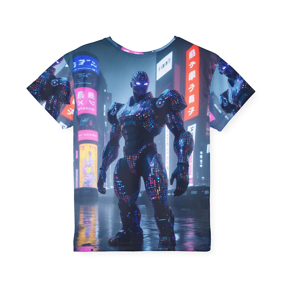 Thumbnail: Kids Sports Jersey - Futuristic Robot Design, Perfect for Action Lovers  