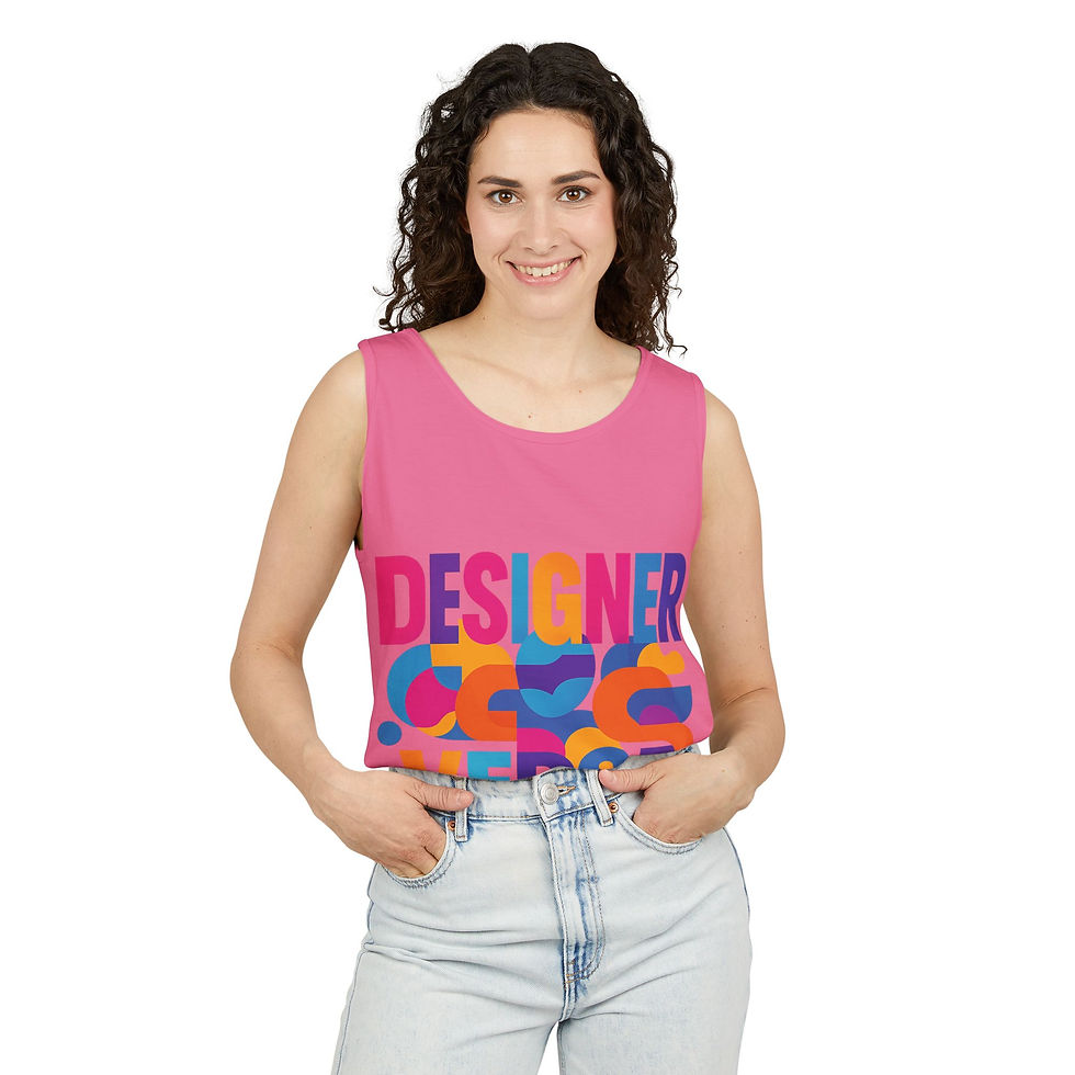 Thumbnail: Unisex Tank Top - Designer Verse Graphic Tee, Summer Outfit, Gift for Creatives