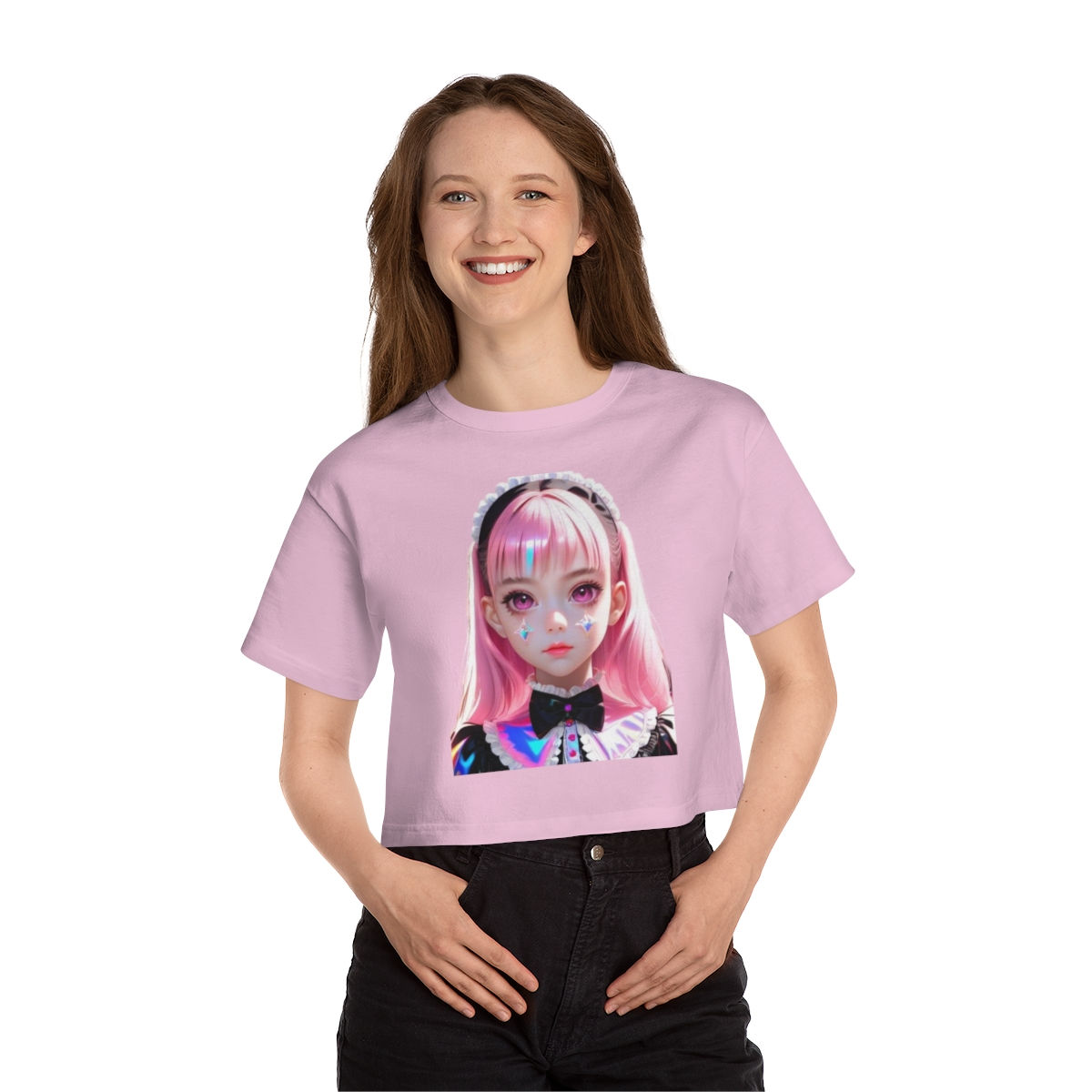 anime crop tee