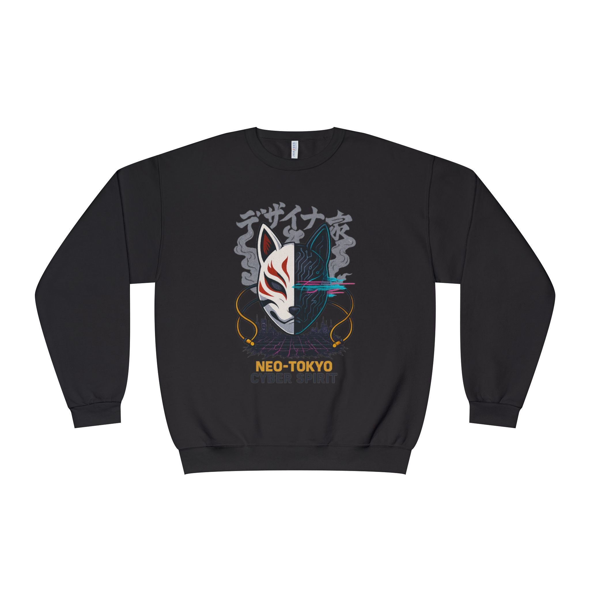 Neo-Tokyo Cyber Spirit Crewneck Sweatshirt - Unisex Streetwear