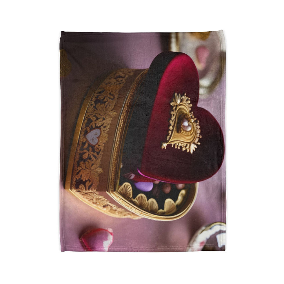 Thumbnail: Valentine's Day Heart Blanket - Soft Polyester with Romantic Design