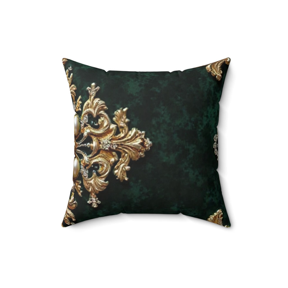 Thumbnail: Elegant Vintage Throw Pillow with Ornate Design